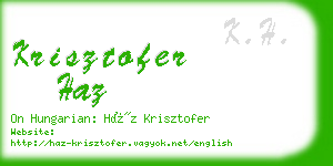 krisztofer haz business card